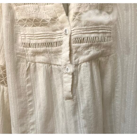 Anthropologie Embroidered Haley Lace Tunic SZ M Boho Style High-Low - Picture 5 of 9